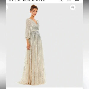 Mac Duggal sequined wrap dress